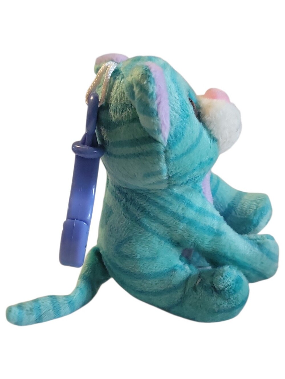 Winkeez Cat Plush Caitlin Backpack Clip 4โ MVP 2021 Blue Sparkle Eye Beanie - Picture 4 of 8